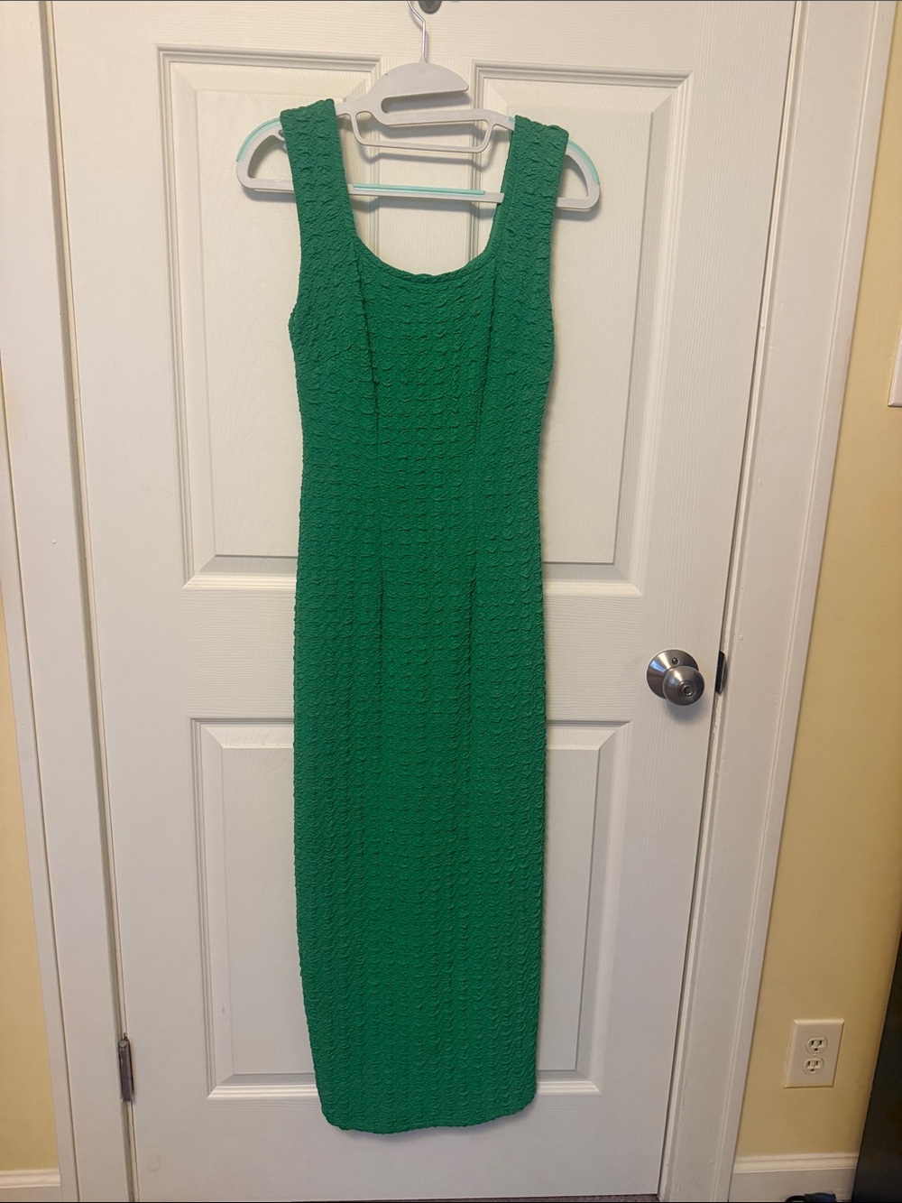 New York & Company Emerald Green Textured Maxi Dress